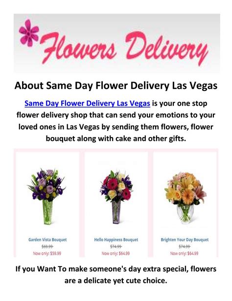 same day flower delivery las vegas.